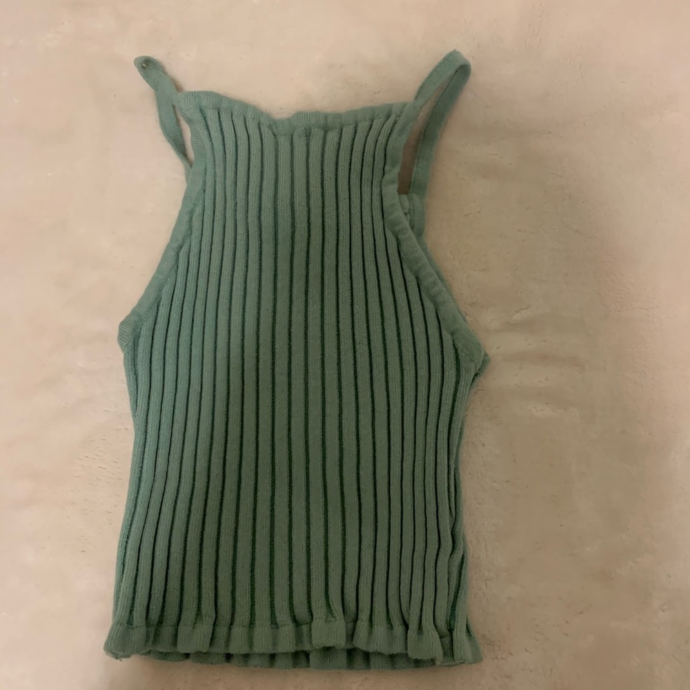 Green crop top